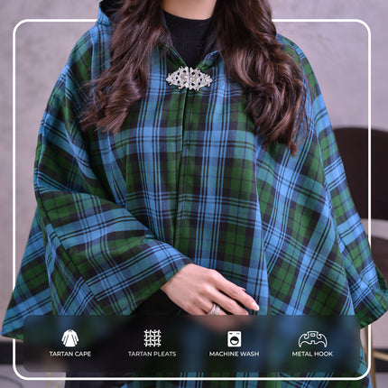 Women’s Cape in Ancient Campbell Tartan