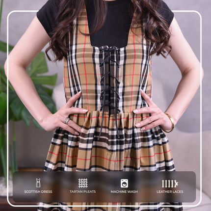 Women's Scottish Highland Dress – Long Tartan Dress | Camel Thomson
