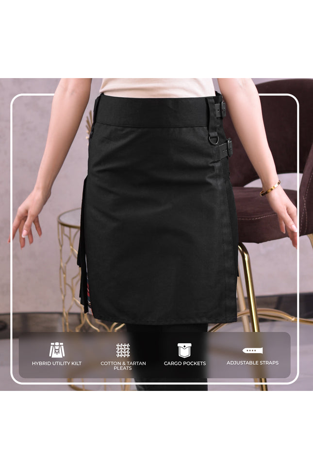 Women's Hybrid Utility Kilt in Dress Stewart Tartan