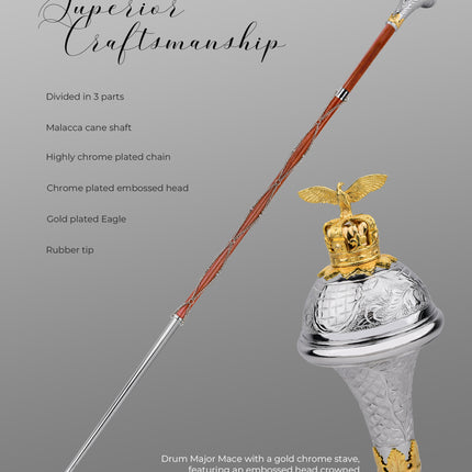 American Maces, Drum Major Maces (Eagle Head)