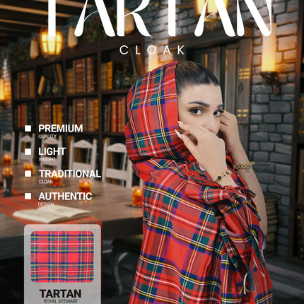Women Tartan Cloak - Royal Stewart
