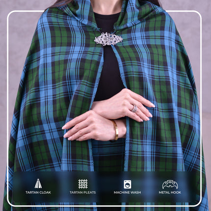 Women Tartan Cloak - Ancient Campbell