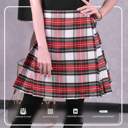 Woman Plaid Kilt - Dress Stewart Tartan Kilt - Premium Quality & Timeless Style