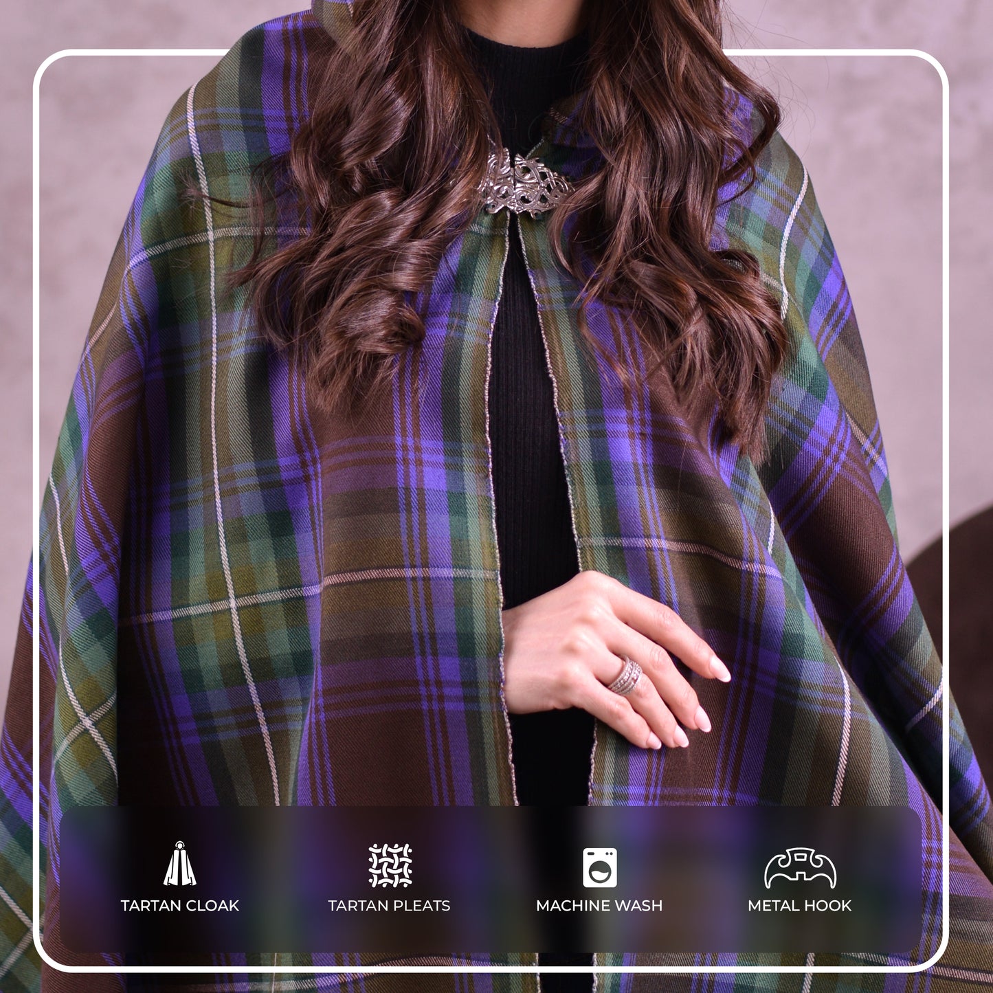 Women Tartan Cloak - Isle of Skye