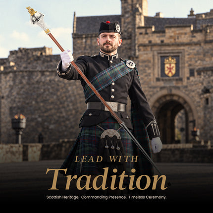 Scottish Drum Major Ceremonial Mace| Crown Lion Emblem