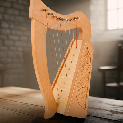Mini Celtic Harp 8 String | Portable Celtic Instrument for Beginners & Professionals