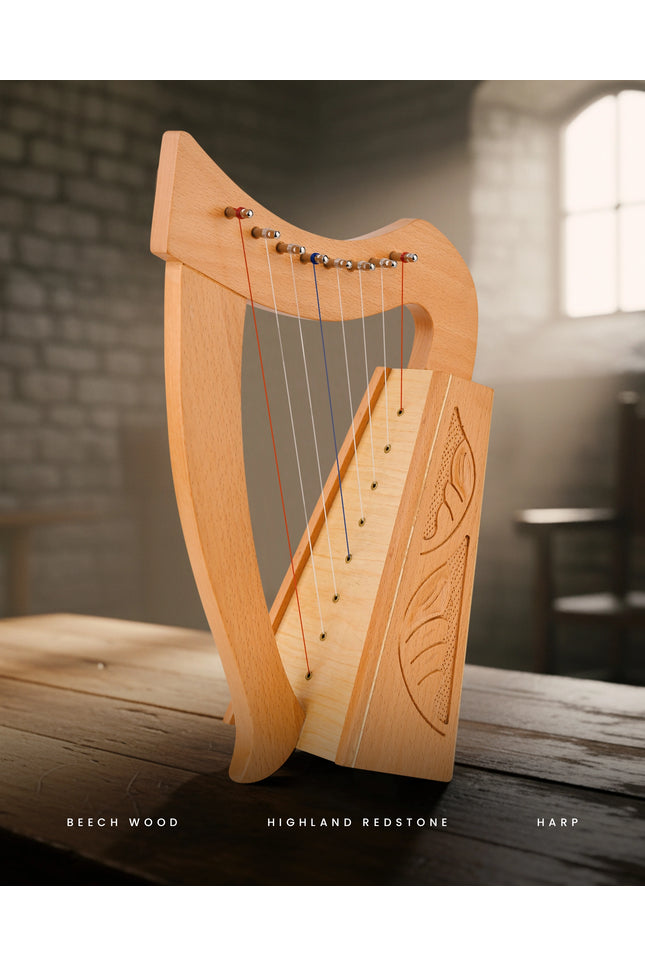 Mini Celtic Harp 8 String | Portable Celtic Instrument for Beginners & Professionals