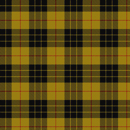 Macleod of Lewis Tartan fabric with bold yellow and black pattern