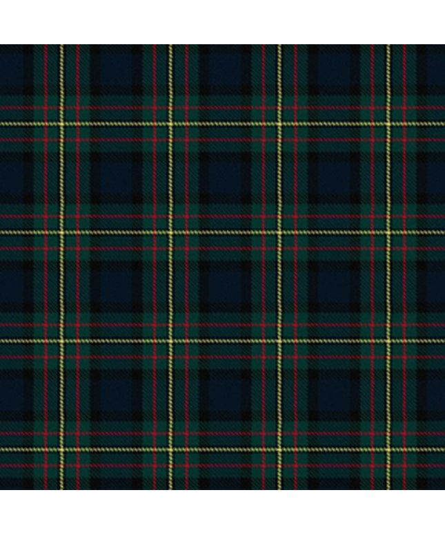 Maclaren Tartan fabric with rich greens, deep blues, and bold blacks