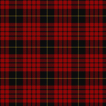 Macqueen Tartan fabric with green, blue, and black pattern