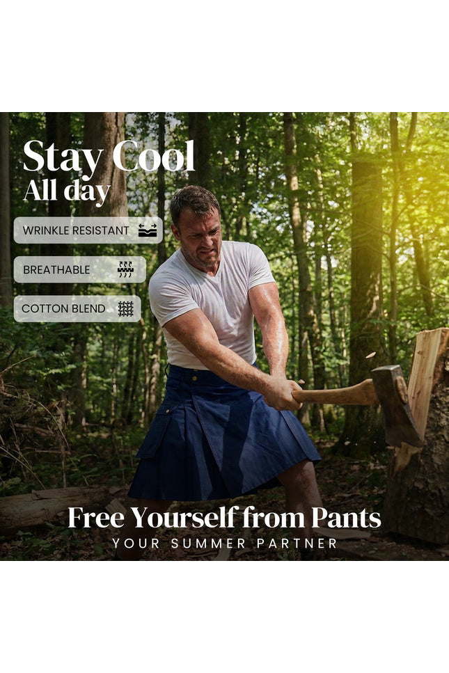 Phantom Modern Utility Kilt | Blue