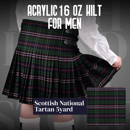 Acrylic Kilt | 16oz  Scottish National Tartan Kilt