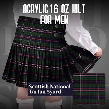 Acrylic Kilt | 16oz  Scottish National Tartan Kilt