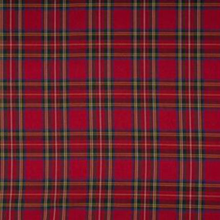 Royal Stewart Small Check tartan pattern displayed on a high-quality kilt, showcasing its intricate red and colorful design