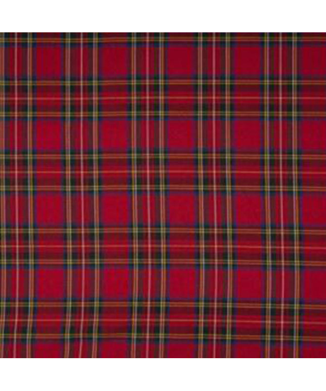 Royal Stewart Small Check tartan pattern displayed on a high-quality kilt, showcasing its intricate red and colorful design