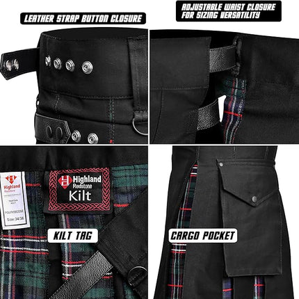 Scottish National Hybrid Utility Kilt for Men - Traditional Style with Modern Functionality | Big & Tall