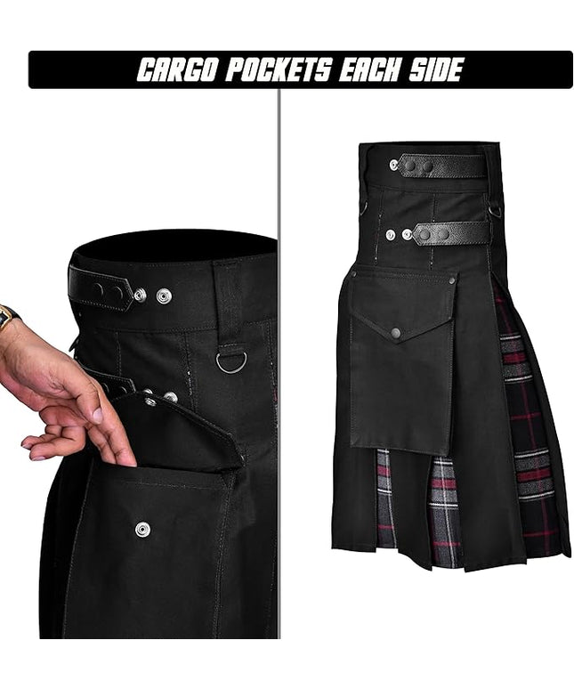 Spirit Of Bruce Hybrid Utility Kilts for Men  - Traditional Style with Modern Functionality