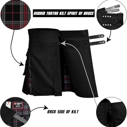 Spirit Of Bruce Hybrid Utility Kilts for Men  – Traditional Style with Modern Functionality