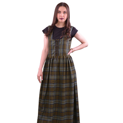 Costume Écossais des Highlands pour Femme - Robe Longue en Tartan | Black Watch Vieilli