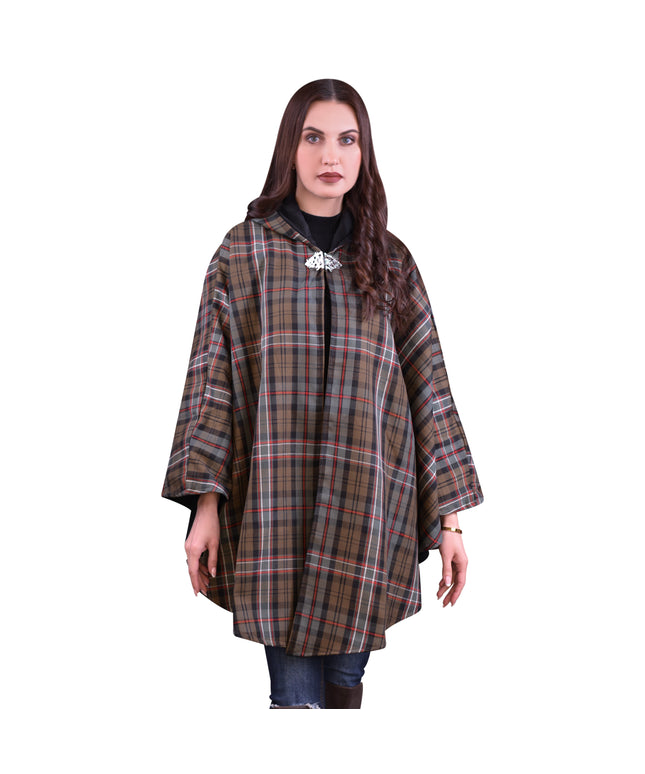 Women’s Cape in Scottish National Weathered Tartan