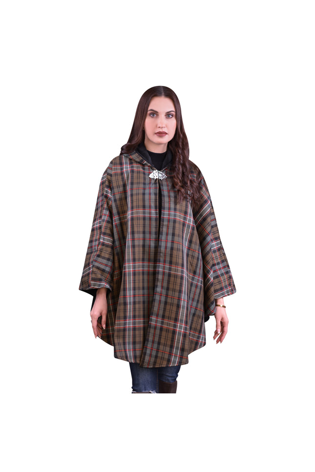 Women’s Cape in Scottish National Weathered Tartan