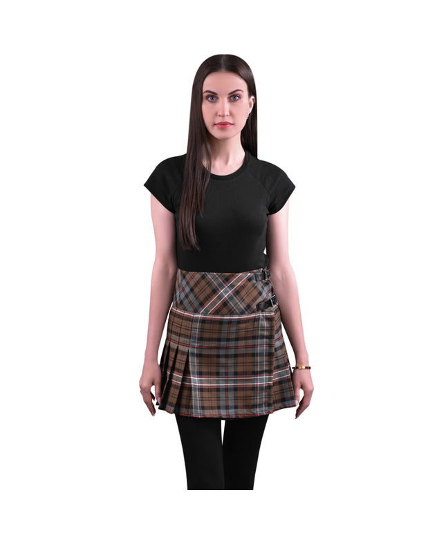 Women's Tartan Billie Skirt in Scottish National Weathered Tartan