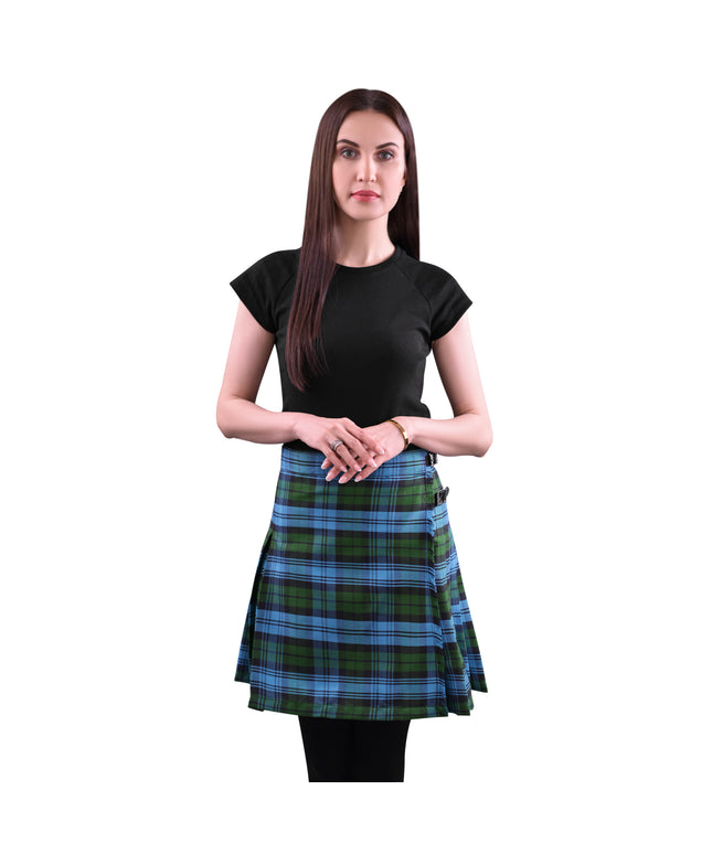 Woman Plaid Kilt –  Ancient Campbell Tartan Kilt – Premium Quality & Timeless Style