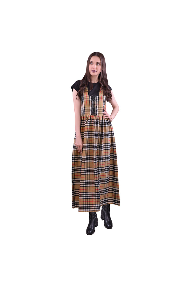 Women's Scottish Highland Dress - Long Tartan Dress | Camel Thomson
