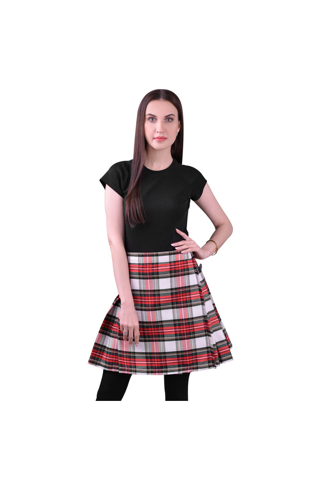 Woman Plaid Kilt - Dress Stewart Tartan Kilt - Premium Quality & Timeless Style | Big & Tall