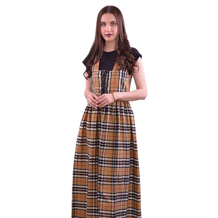Women's Scottish Highland Dress - Long Tartan Dress | Camel Thomson