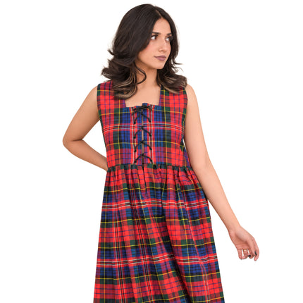 Robe Écossaise Traditionnelle - Robe Longue en Tartan | Macpherson Rouge