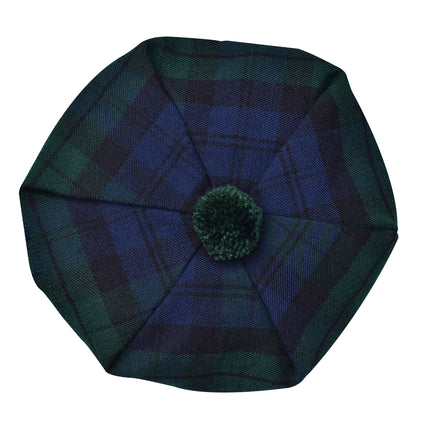 Tam O'Shanter Hat with Pompom | Black Watch Tartan