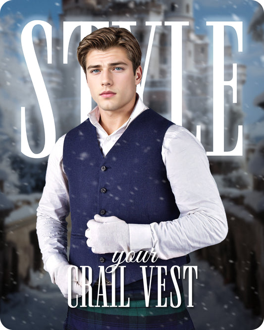 Blue Crail Jacket and Vest – Italian Tweed Wool | Scottish Formalwear