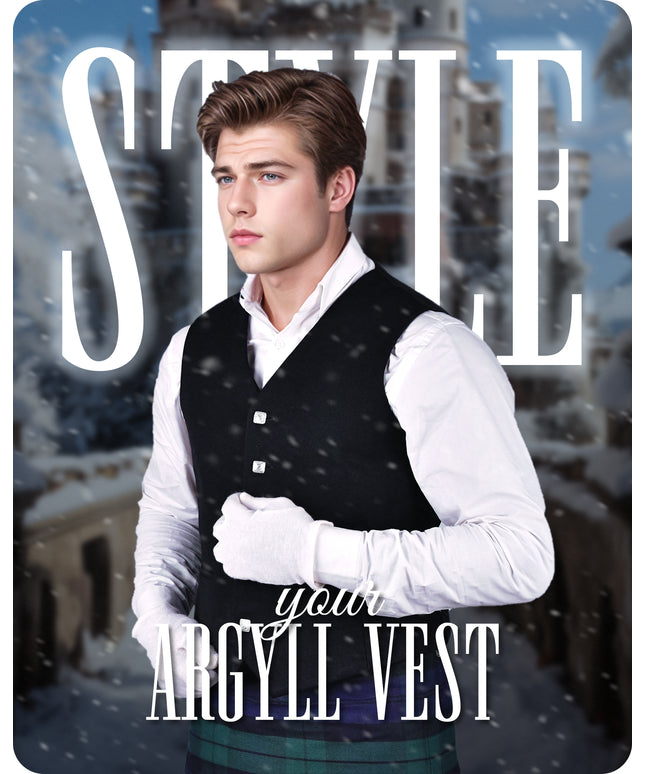 Black Argyll Vest