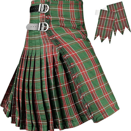 Kilt for Men I Welsh National Tartan Kilt Polyviscose 8 Yard Traditional Men Kilt