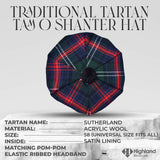 Tam O_Shanter Hat with Pompom (Sutherland)
