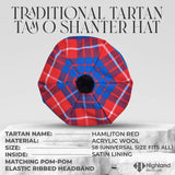 Tam O_Shanter Hat with Pompom (Hamliton Red)