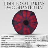 Tam O_Shanter Hat with Pompom (Lindsay)