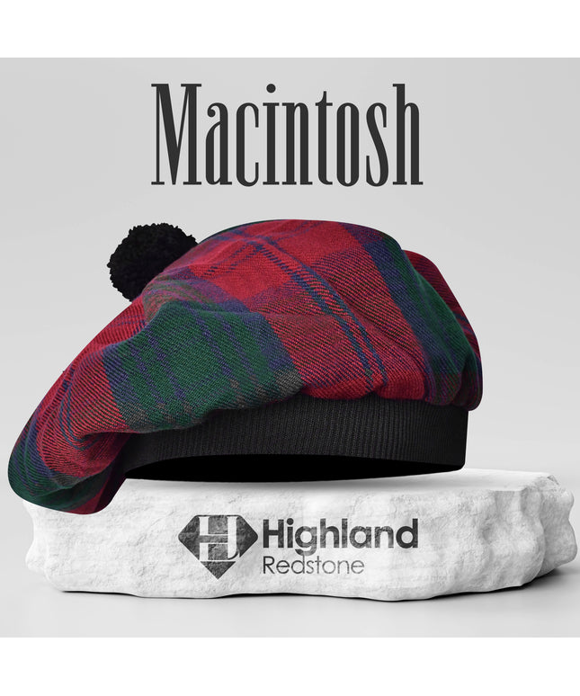 Tam O'Shanter Hat with Pompom in Macintosh Tartan