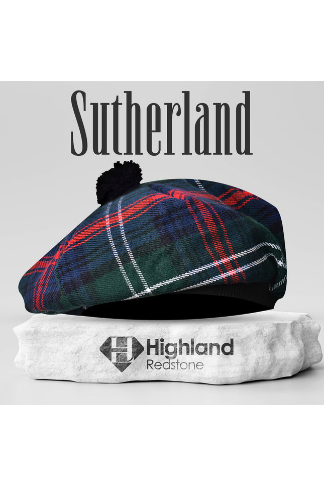 Traditional Tam O'Shanter Hat with Pompom (Sutherland)