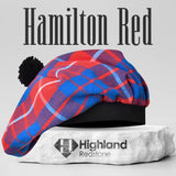 Tam O_Shanter Hat with Pompom (Hamliton Red)