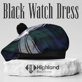 Tam O_Shanter Hat with Pompom (Black Watch Dress)